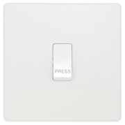 BG Electrical Evolve Pearlescent White - Single, bell push switch