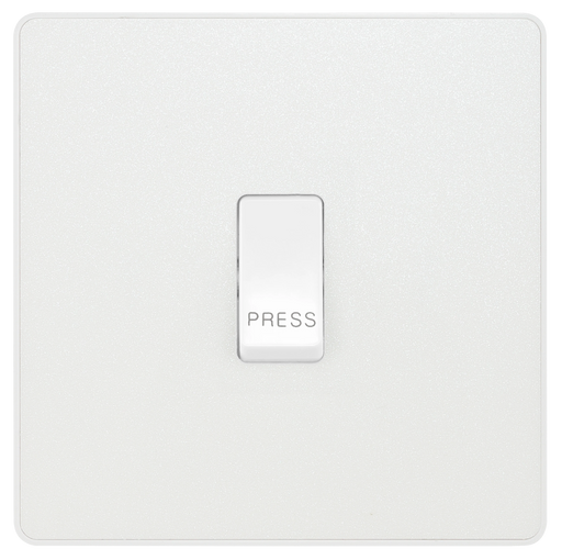 BG Electrical Evolve Pearlescent White - Single, bell push switch