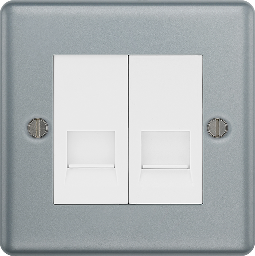 BG Electrical Metal Clad - Double, telephone socket, master