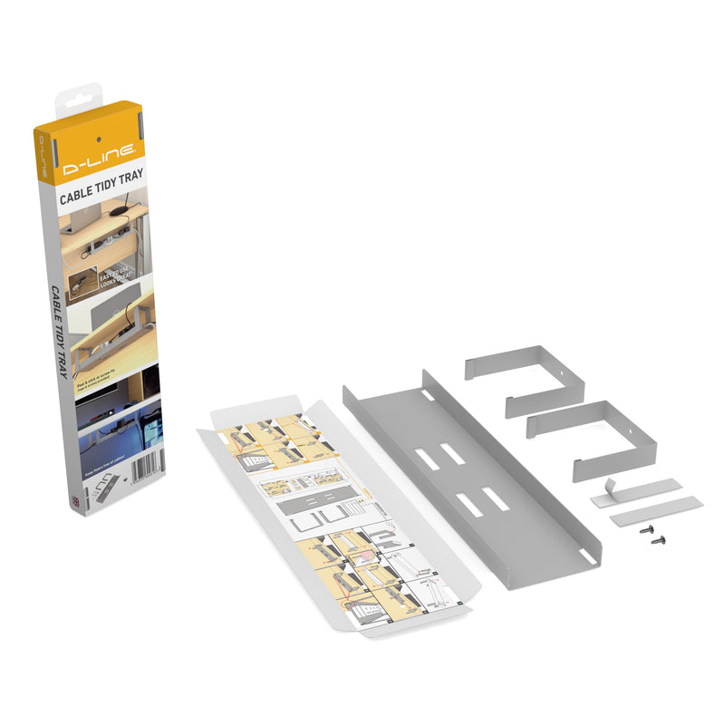 D-Line Cable Tidy - Cable Tidy Tray - Black