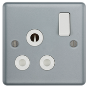 BG Electrical Metal Clad - 15A, single, switched, round pin