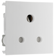 BG Electrical Euro Module - 5A round pin, unswitched socket