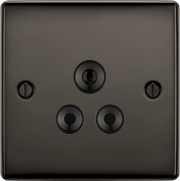 BG Electrical Nexus Metal Black Nickel - 5A, single, unswitched, round pin