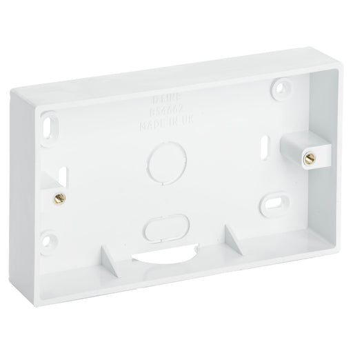 D-Line Trunking - Twin Surface Box, White - 35mm depth