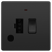 BG Electrical Evolve Black Chrome - Switched and fused with indicator
