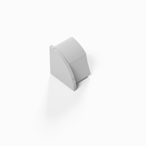 D-Line Trunking - 22x22mm White Smooth-Fit End Cap (Left)