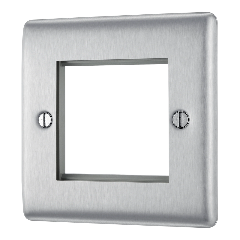 BG Electrical Euro Module - 2 module - square