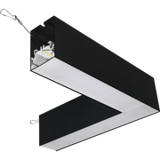 Luceco Contour Suspended - Contour 314mm suspended 90° connector module 600lumens with fixed output driver finished in black