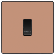 BG Electrical Evolve Polished Copper - Single, bell push switch