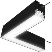 Luceco Contour Suspended - Contour 314mm suspended 90° connector module 600lumens with fixed output driver finished in black