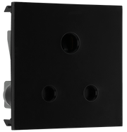 BG Electrical Euro Module - 5A round pin, unswitched socket
