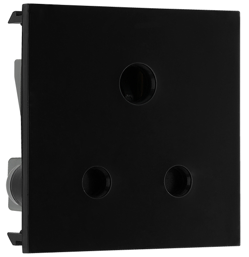 BG Electrical Euro Module - 5A round pin, unswitched socket