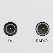 BG Electrical Euro Module - TV and radio - TV IEC male radio IEC female