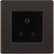 BG Electrical Flatplate Screwless Black Nickel - 5A single, unswitched, round pin