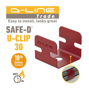 D-Line Fire Clip - Safe-D U-Clip 30 - Red (Pack of 100)