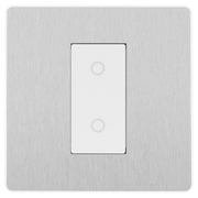 BG Electrical Evolve Brushed Steel - Single, 2 way touch, 200W, master