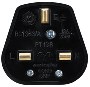 Masterplug Basic - 13A, Black