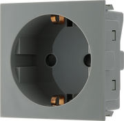BG Electrical Euro Module - 16A Schuko, unswitched socket