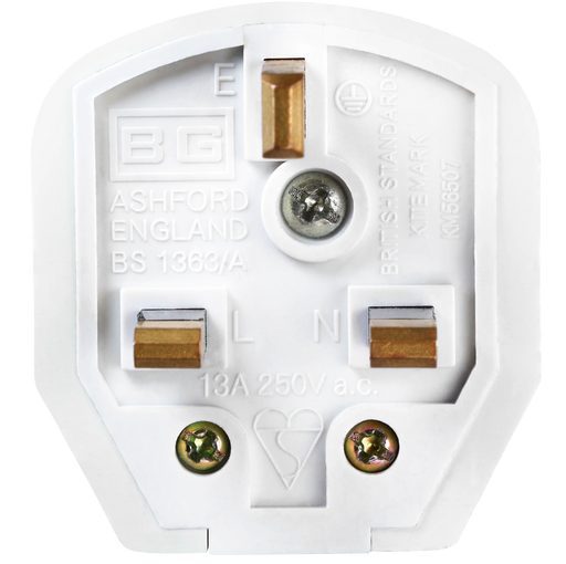 Masterplug Basic - 13A, White