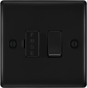 BG Electrical Nexus Metal Matt Black - Switched and fused