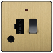 BG Electrical Evolve Satin Brass - Switched and fused with indicator