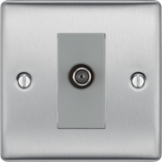 BG Electrical Nexus Metal Brushed Steel - Single, satellite