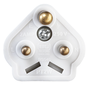 Masterplug Basic - Round Pin, 2A, White