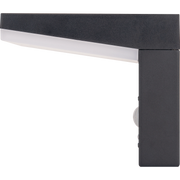 Luceco Slate Grey Wall Lights - Aries Decorative Outdoor Solar Wall Light with PIR Motion Sensor, LED Exterior Lighting, Slate Grey, IP44, 5W, 600lm, 3000K