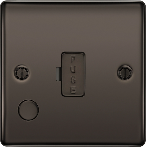 BG Electrical Nexus Metal Black Nickel - Unswitched and fused with flex outlet