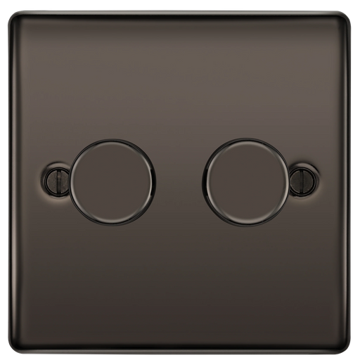 BG Electrical Nexus Metal Black Nickel - Double, 2 way push 200W