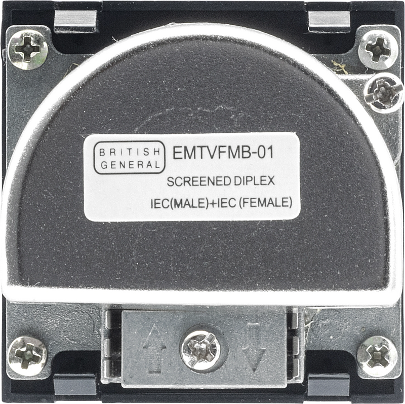BG Electrical Euro Module - TV and radio - TV IEC male radio IEC female
