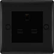 BG Electrical Nexus Metal Matt Black - Single unswitched, double pole