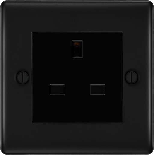 BG Electrical Nexus Metal Matt Black - Single unswitched, double pole