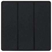 BG Electrical Evolve Matt Black - Triple, 2 way switch, edge rocker