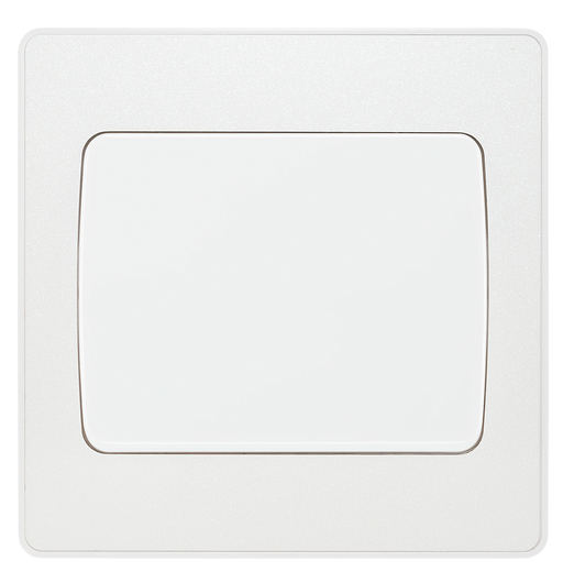 BG Electrical Evolve Pearlescent White - Single, 2 way switch, wide rocker