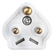 Masterplug Basic - Round Pin, 5A, White