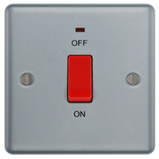 BG Electrical Metal Clad - 45A, double pole, single plate, with indicator