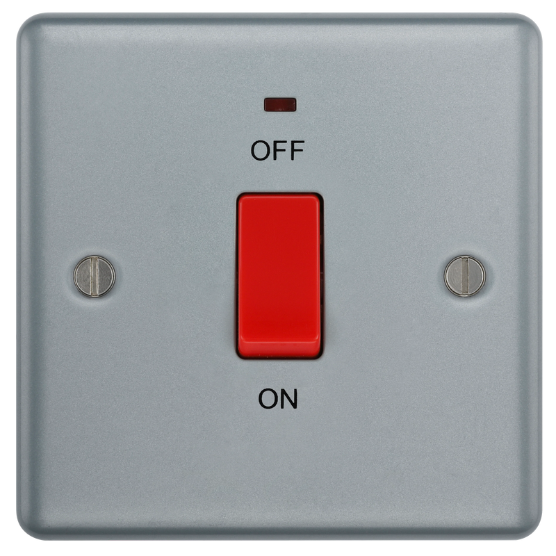 BG Electrical Metal Clad - 45A, double pole, single plate, with indicator