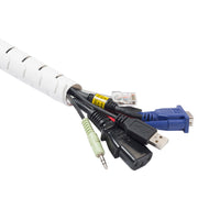 D-Line Cable Tidy - Cable Zipper, White - 2.5m, 25mm dia.
