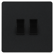BG Electrical Evolve Matt Black - Double, 2 way switch