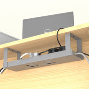 D-Line Cable Tidy - Cable Tidy Tray - Silver-effect