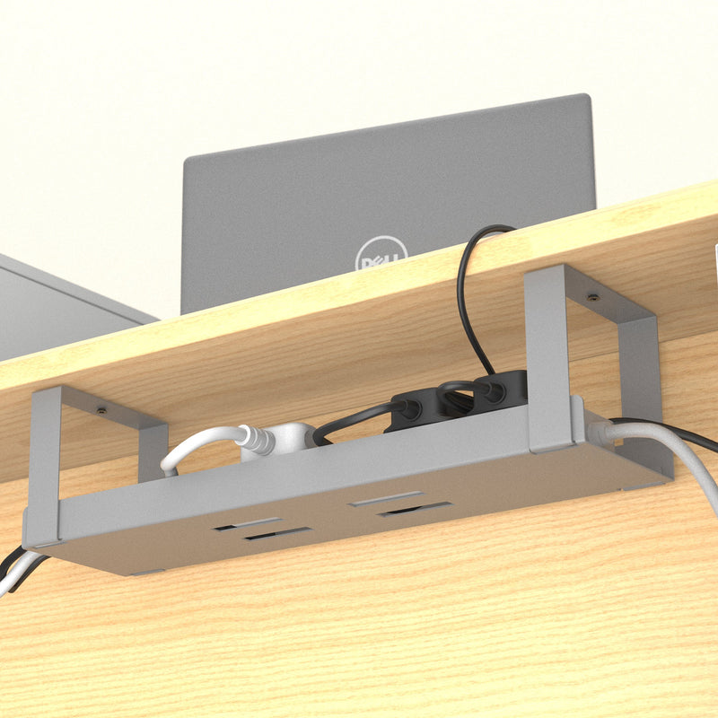 D-Line Cable Tidy - Cable Tidy Tray - Silver-effect