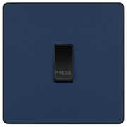BG Electrical Evolve Matt Blue - Single, bell push switch