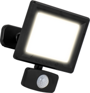 Luceco Essence Floodlight with ball joint 20W black 4000K colour temp with PIR - Pack of 1