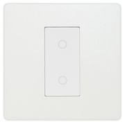 BG Electrical Evolve Pearlescent White - Single, 2 way touch, 200W, secondary