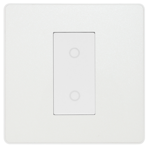 BG Electrical Evolve Pearlescent White - Single, 2 way touch, 200W, secondary