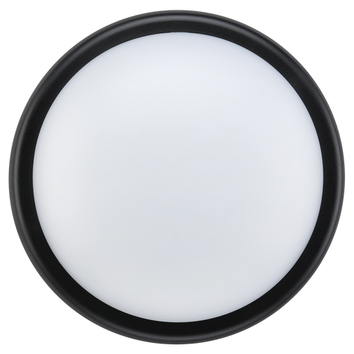 Luceco Ext Residential - Exterior residential bulkhead round 450lumens with white or black bezel
