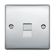 BG Electrical Nexus Metal Polished Chrome - Single, RJ11 telephone socket