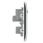 BG Electrical Nexus Metal Polished Chrome - 15A, single, switched, round pin