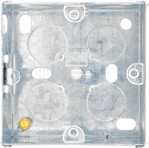 BG Electrical Contractor - Steel Knockout Box, Single, 47mm